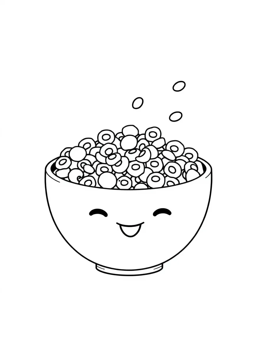 A friendly bowl full of cereal.