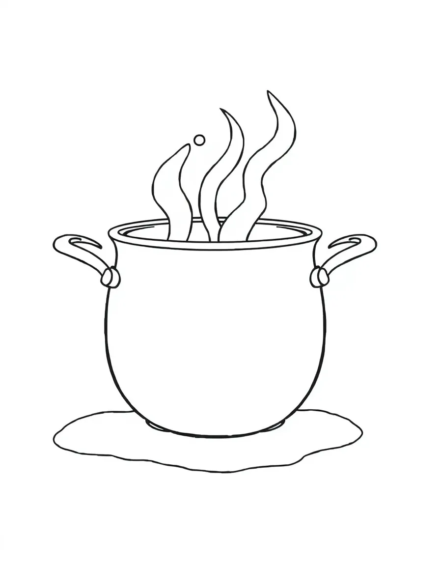 A sturdy pot boiling water.
