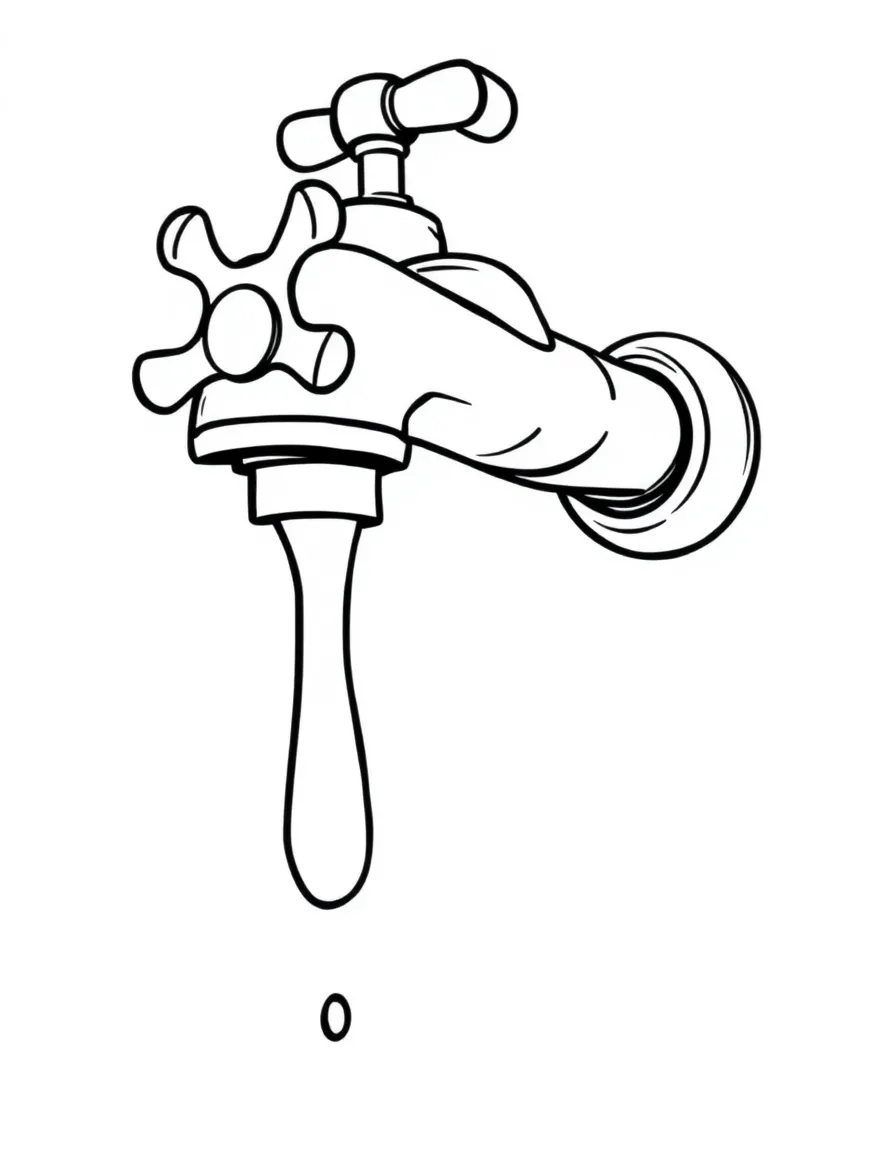 A squeaky faucet dripping water.