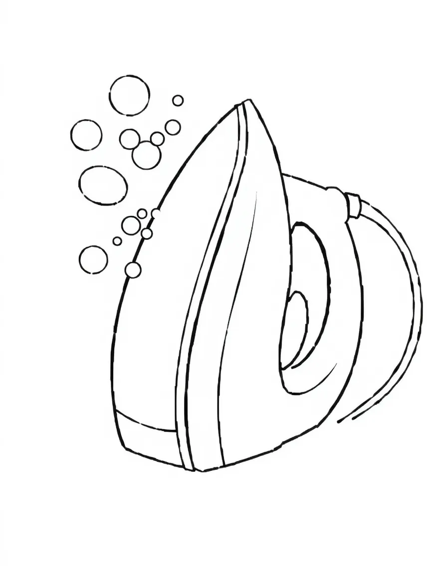 A bubbly iron smoothing out wrinkles.