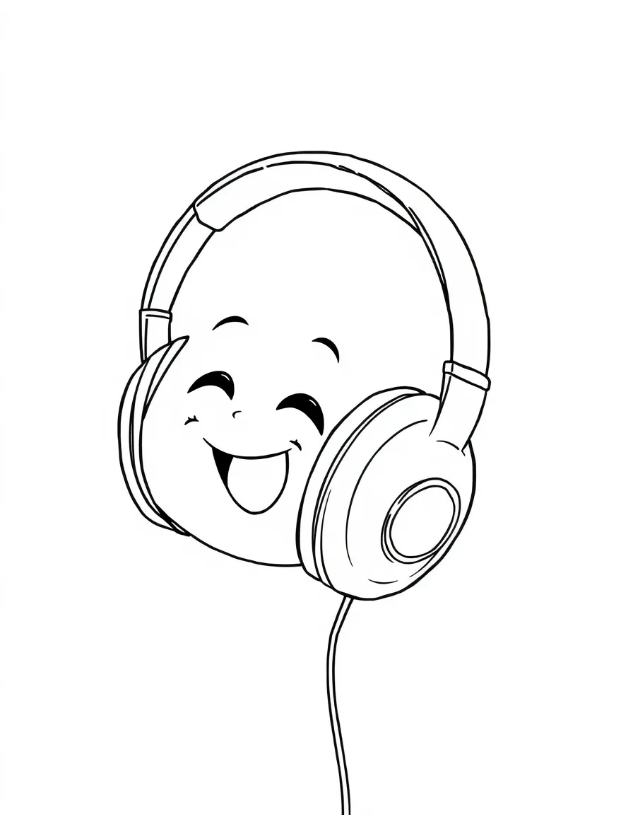 A bubbly headphone playing music.