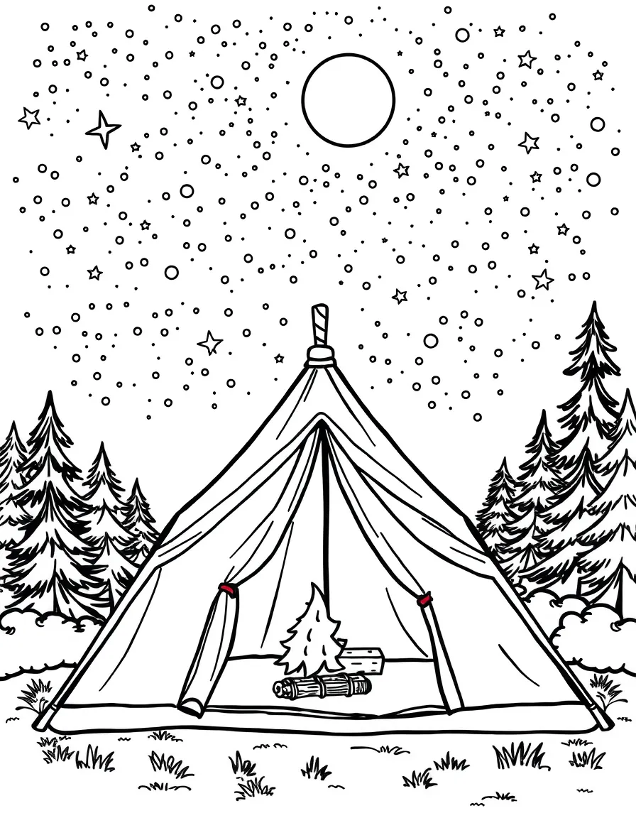 A roomy tent under the stars.