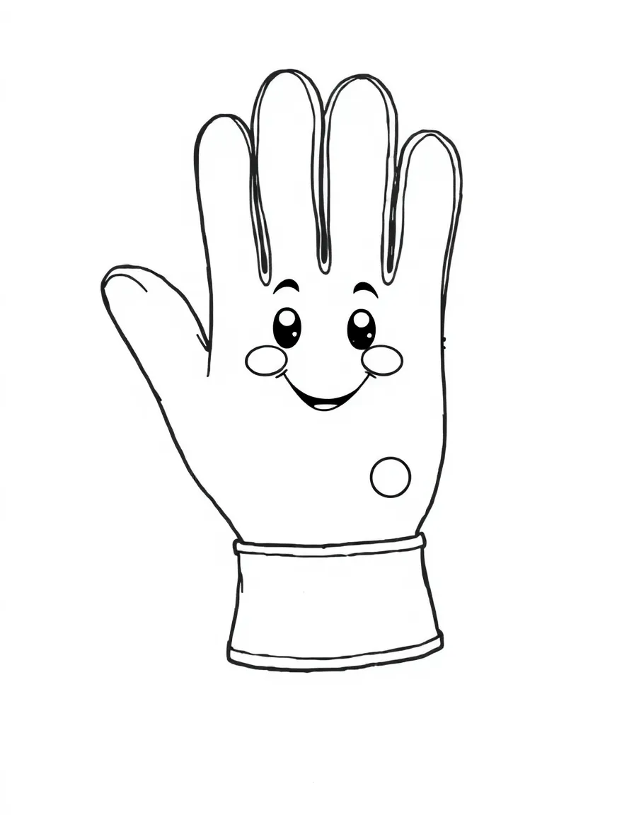 A friendly gardening glove with green fingers.