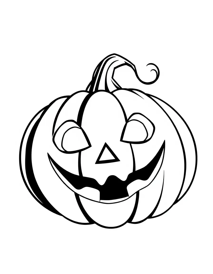 A pointy jack-o'-lantern glowing in the dark.