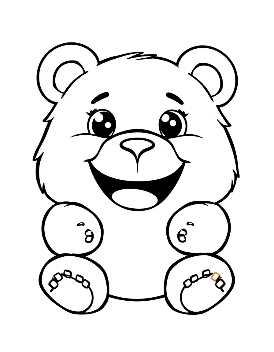 A chewy gummy bear with a big smile.