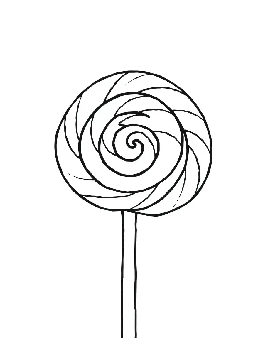 A sweet lollipop with a swirly design.