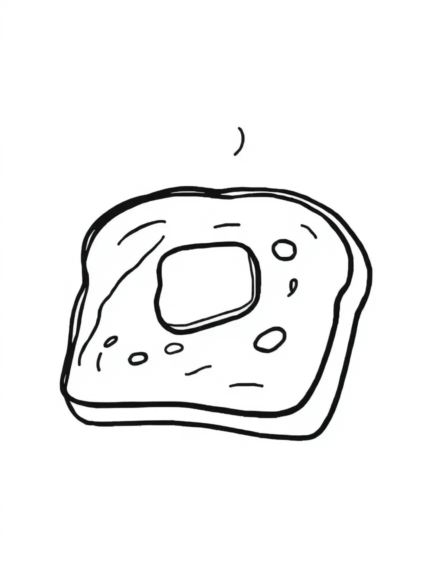 A yummy toast with butter.