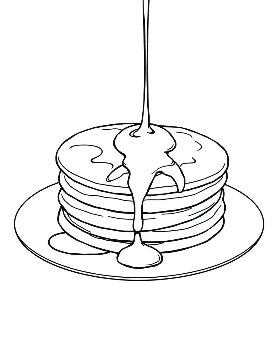 A yummy pancake with syrup.