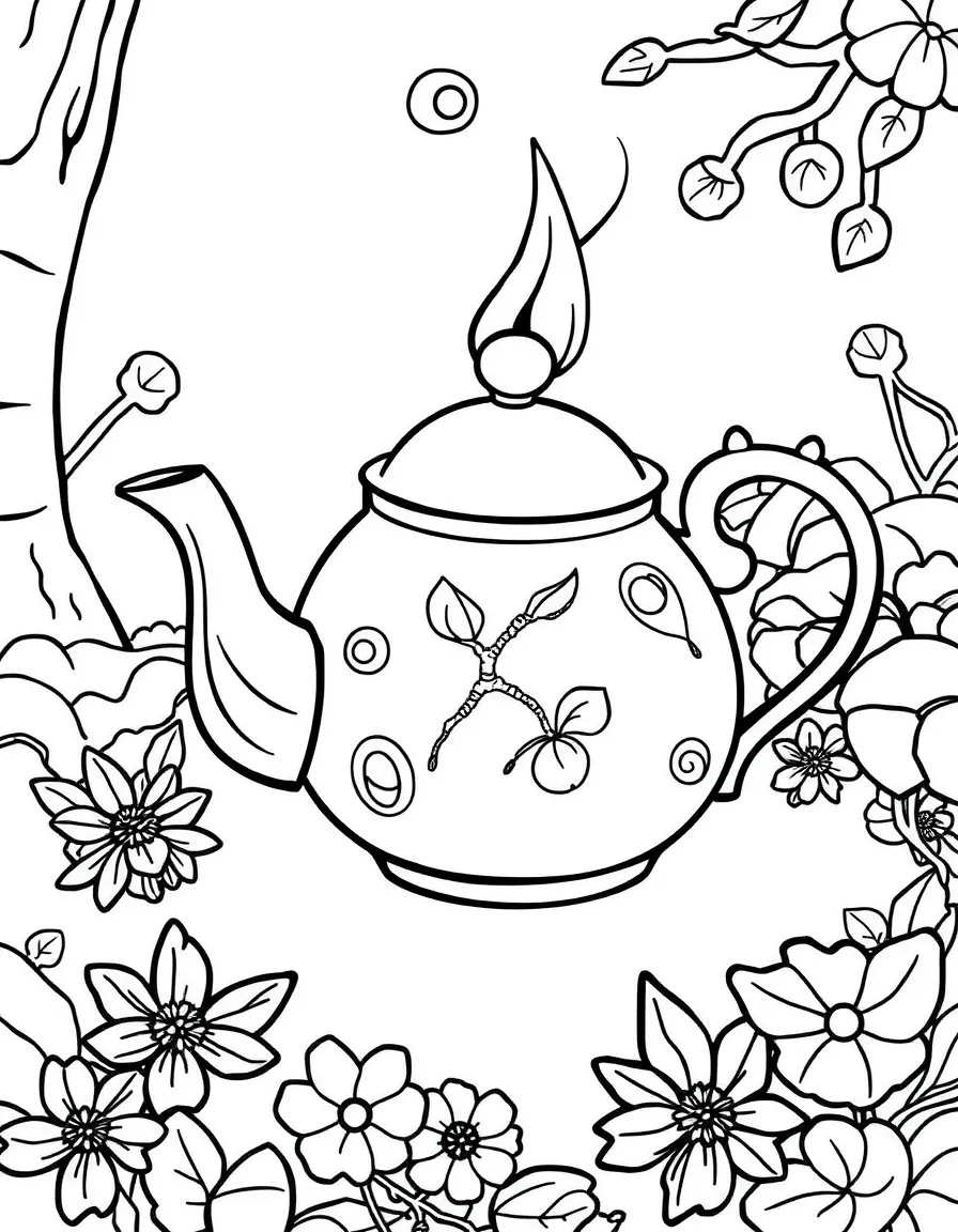 A cozy teapot whistling.