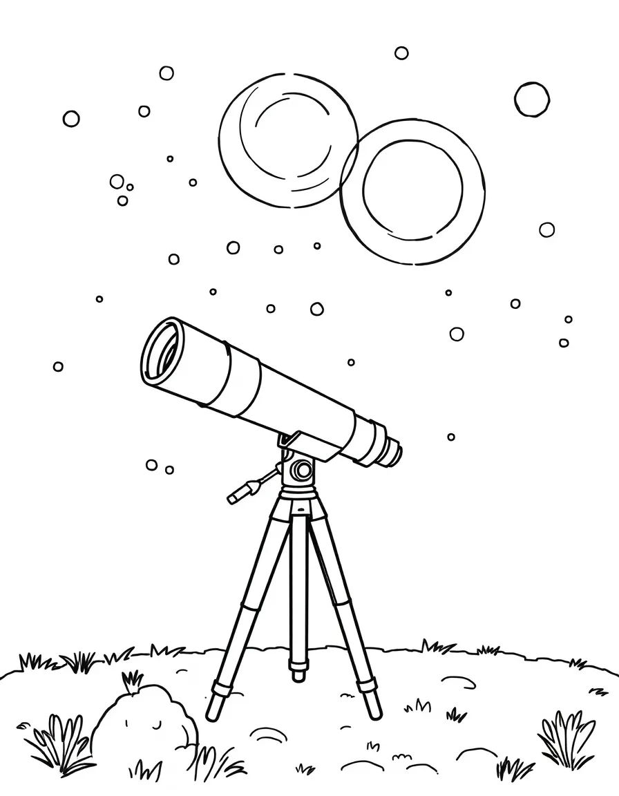 A strong telescope looking at stars.