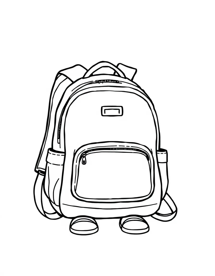 A friendly backpack ready for school.
