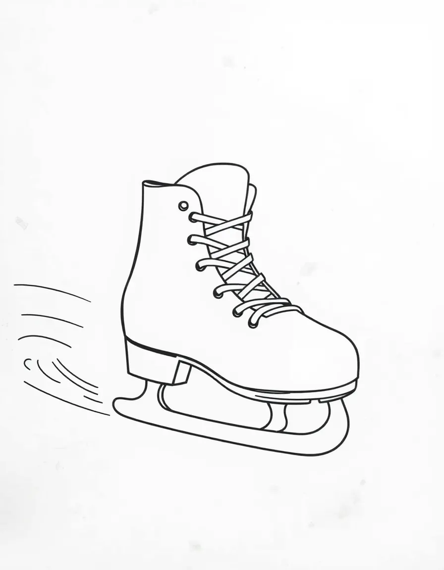 A speedy ice skate gliding on ice.