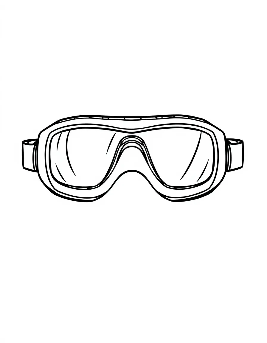A clear goggle for swimming.