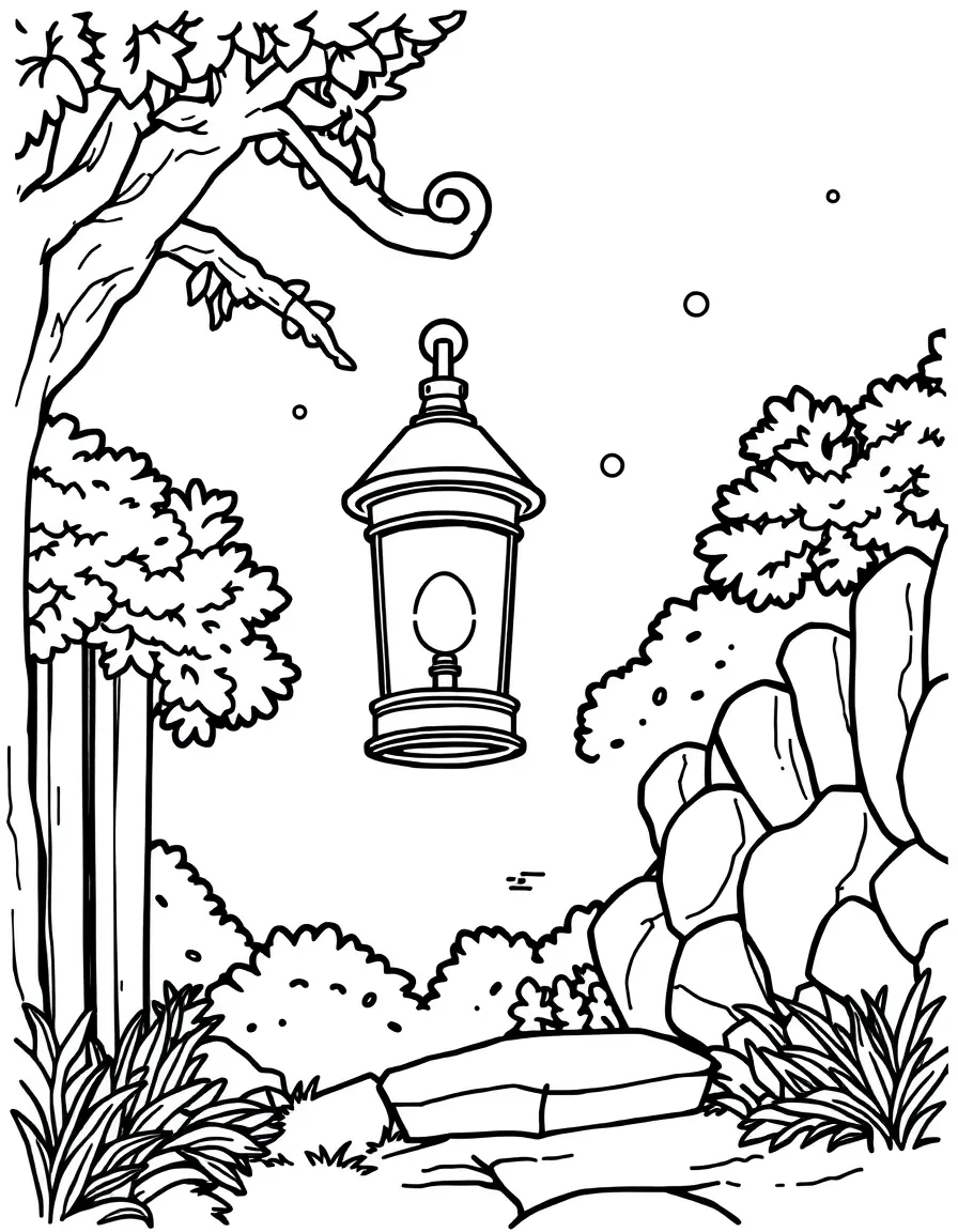 A bright lantern lighting up the night.