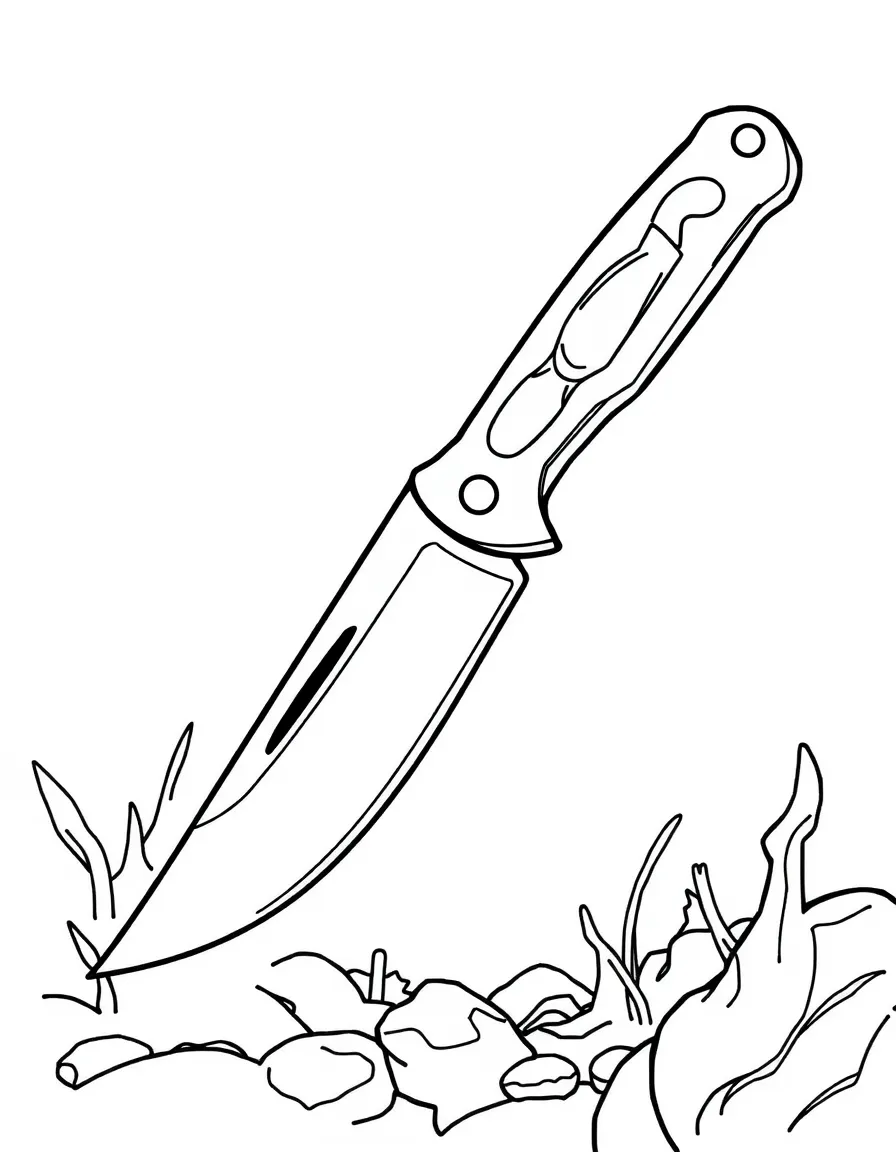 A sharp pocket knife for camping tasks.