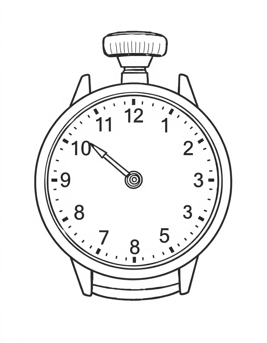 A clicking watch keeping track of time.