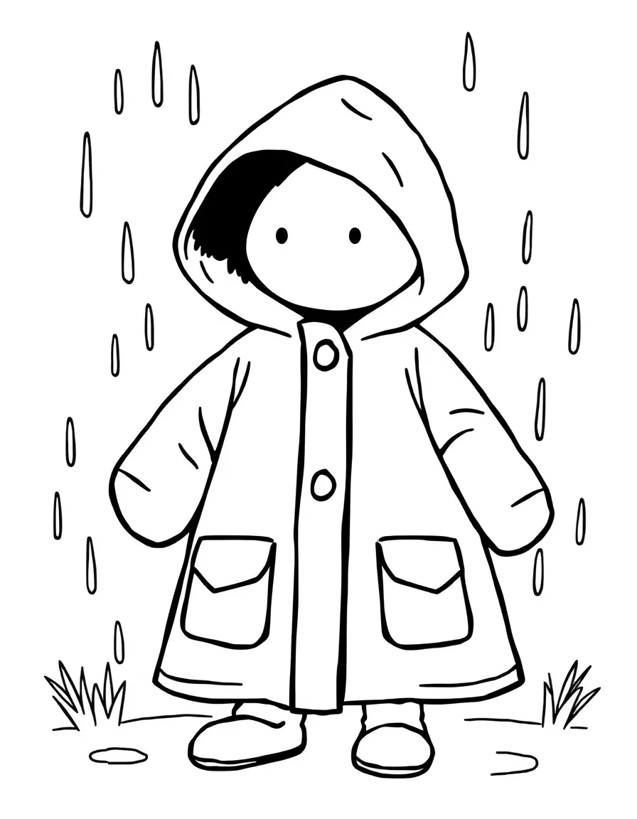 A cozy raincoat protecting from rain.