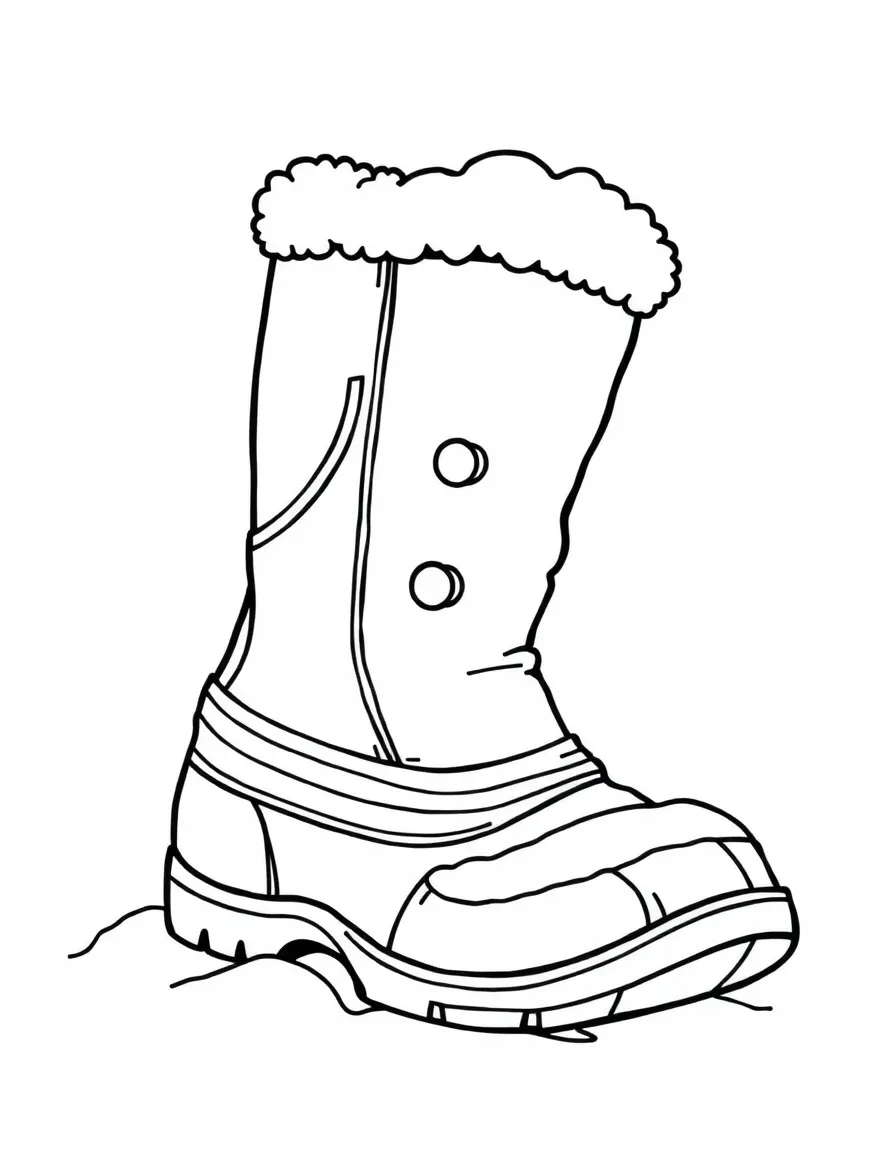 A sturdy snow boot for snowy days.