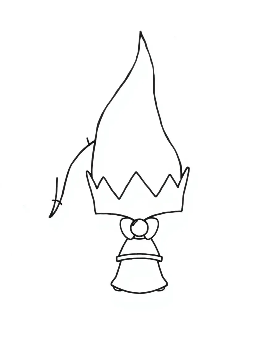 A pointy elf hat with a bell.