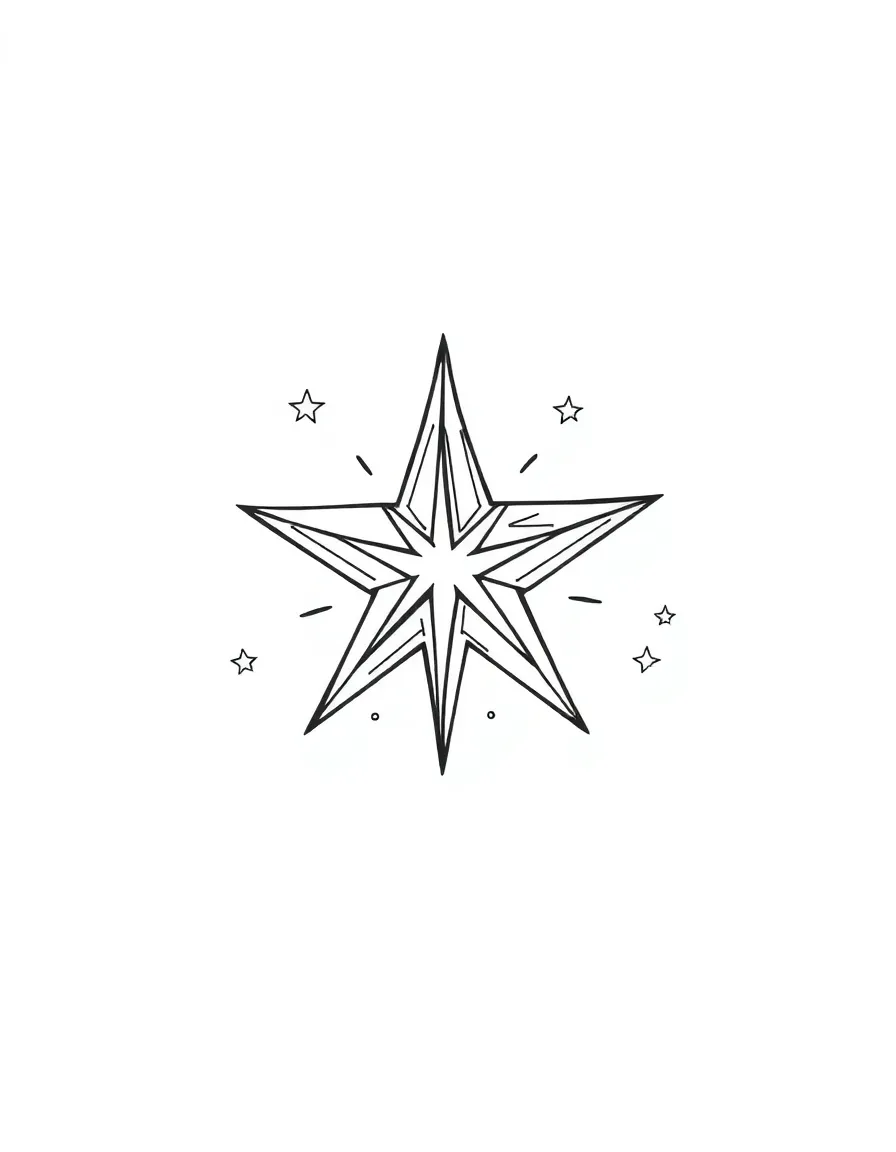 A sparkling star twinkling.