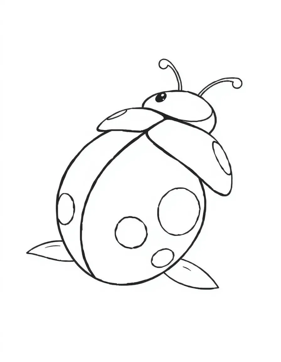 A happy ladybug with spots.