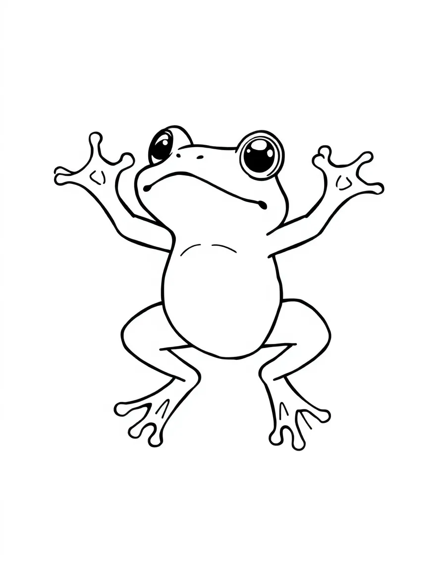 A bouncy frog jumping.