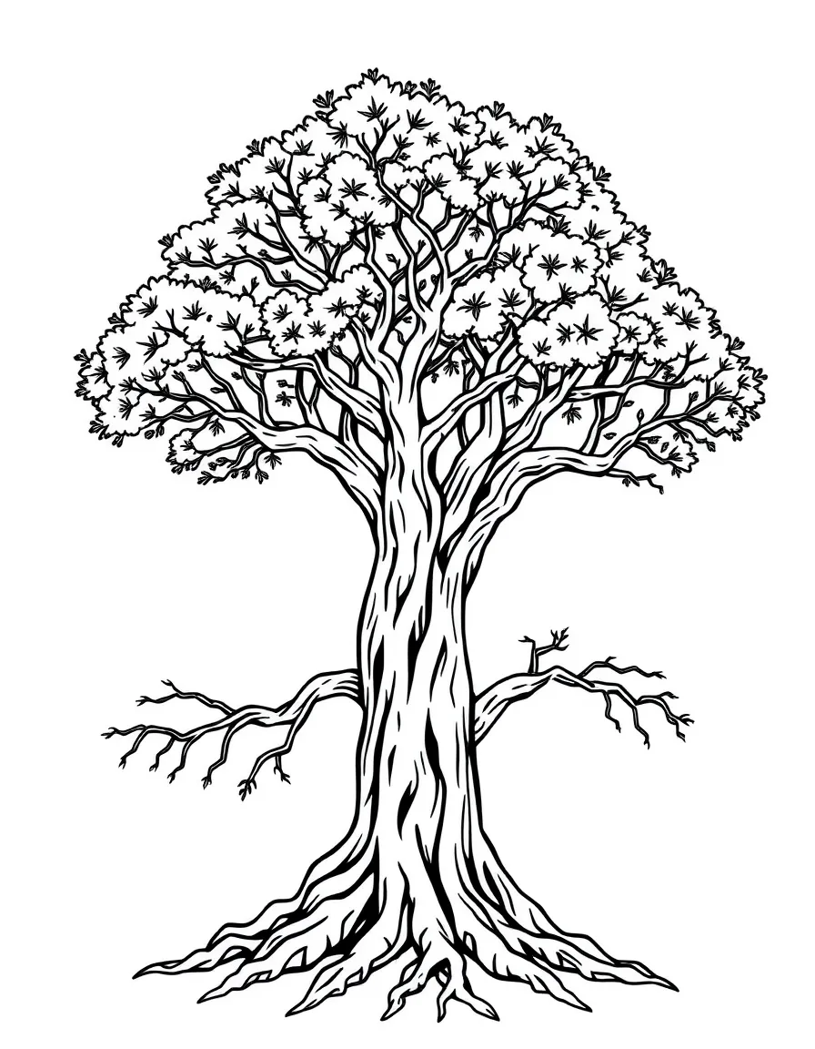 A strong tree with roots and branches.