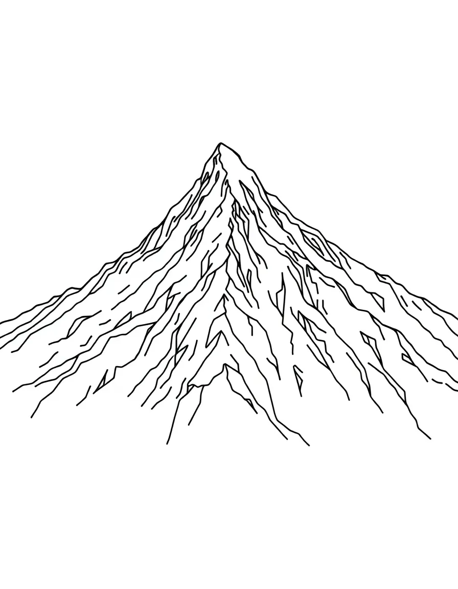 A strong mountain with snow caps.