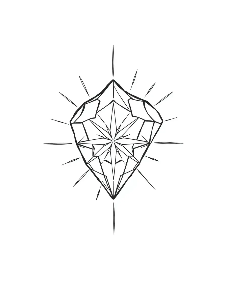 A shining gemstone sparkling.