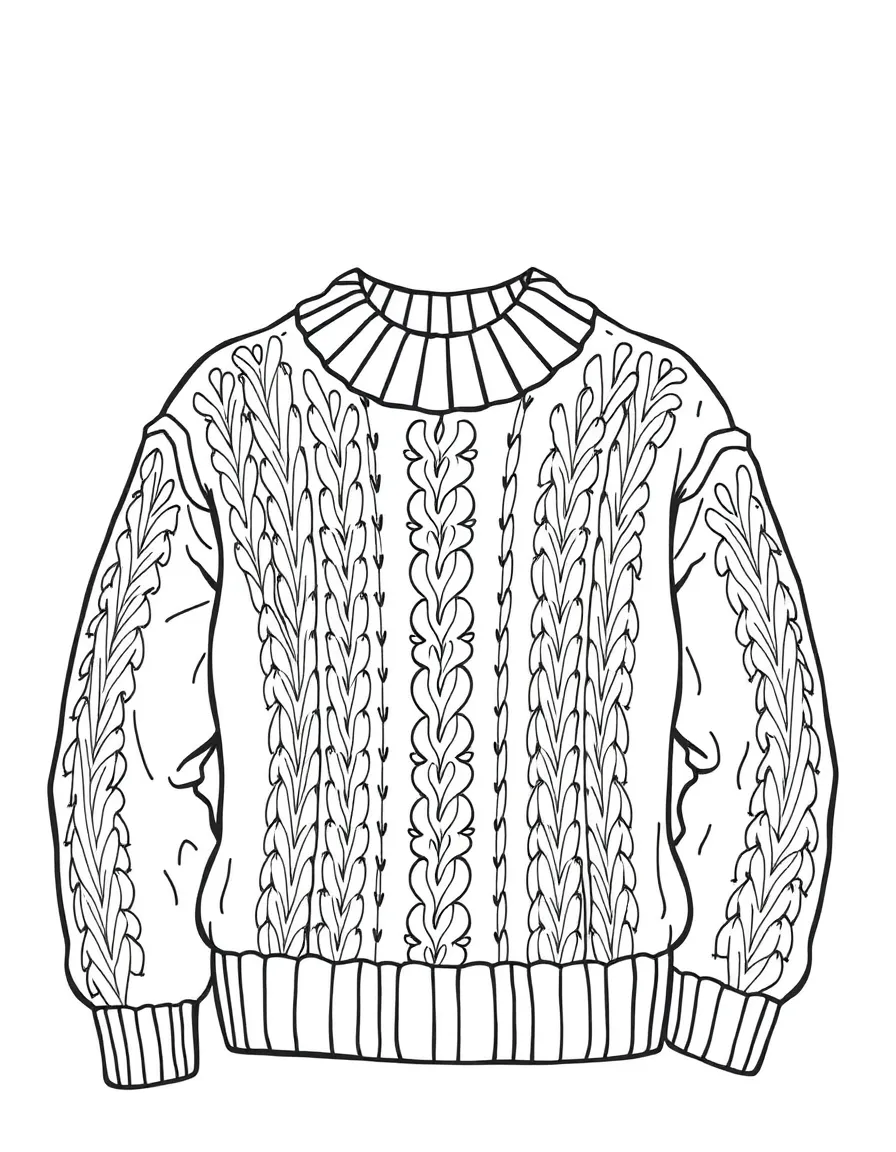 A warm wool sweater soft and cozy.