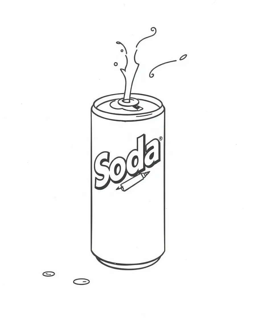 A strong metal can with soda.