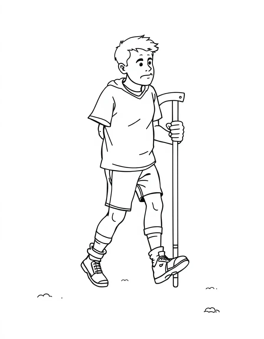 A strong crutch helping to walk.