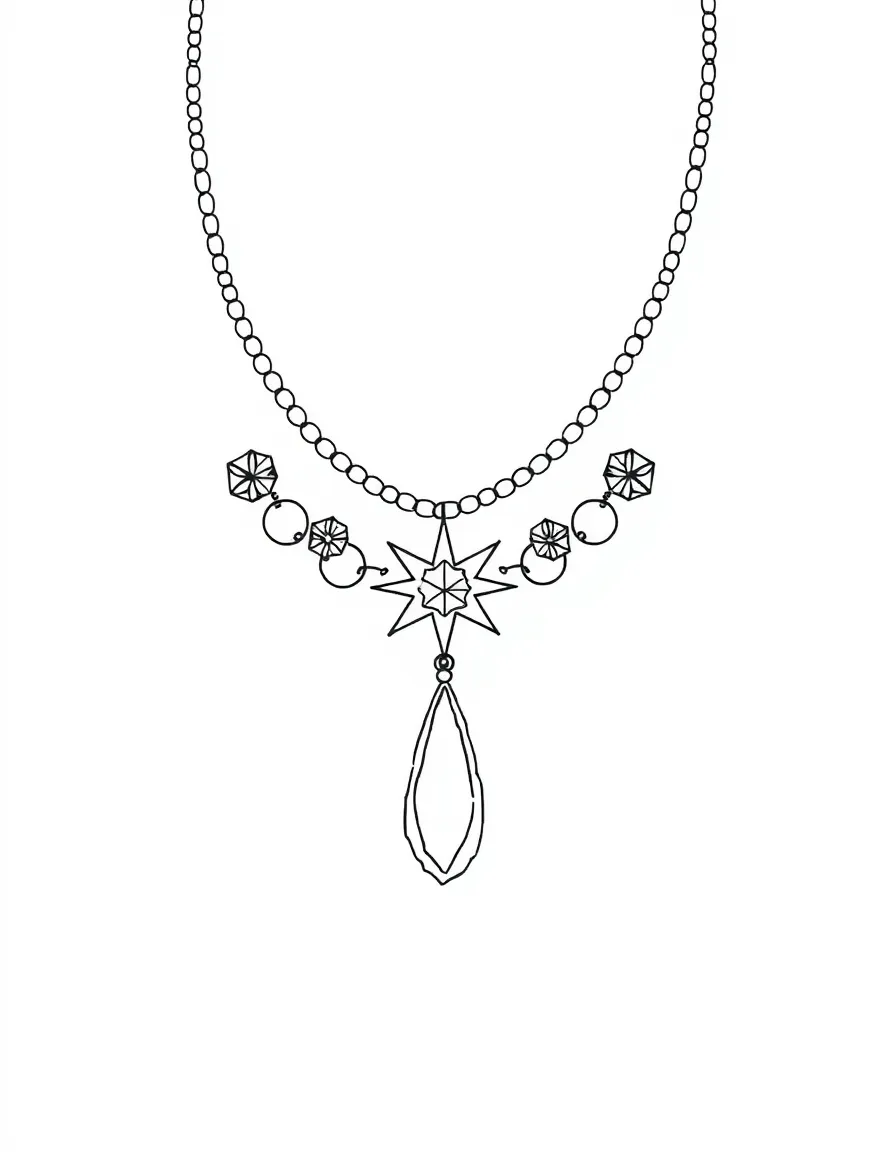 A sparkly necklace with a pendant.