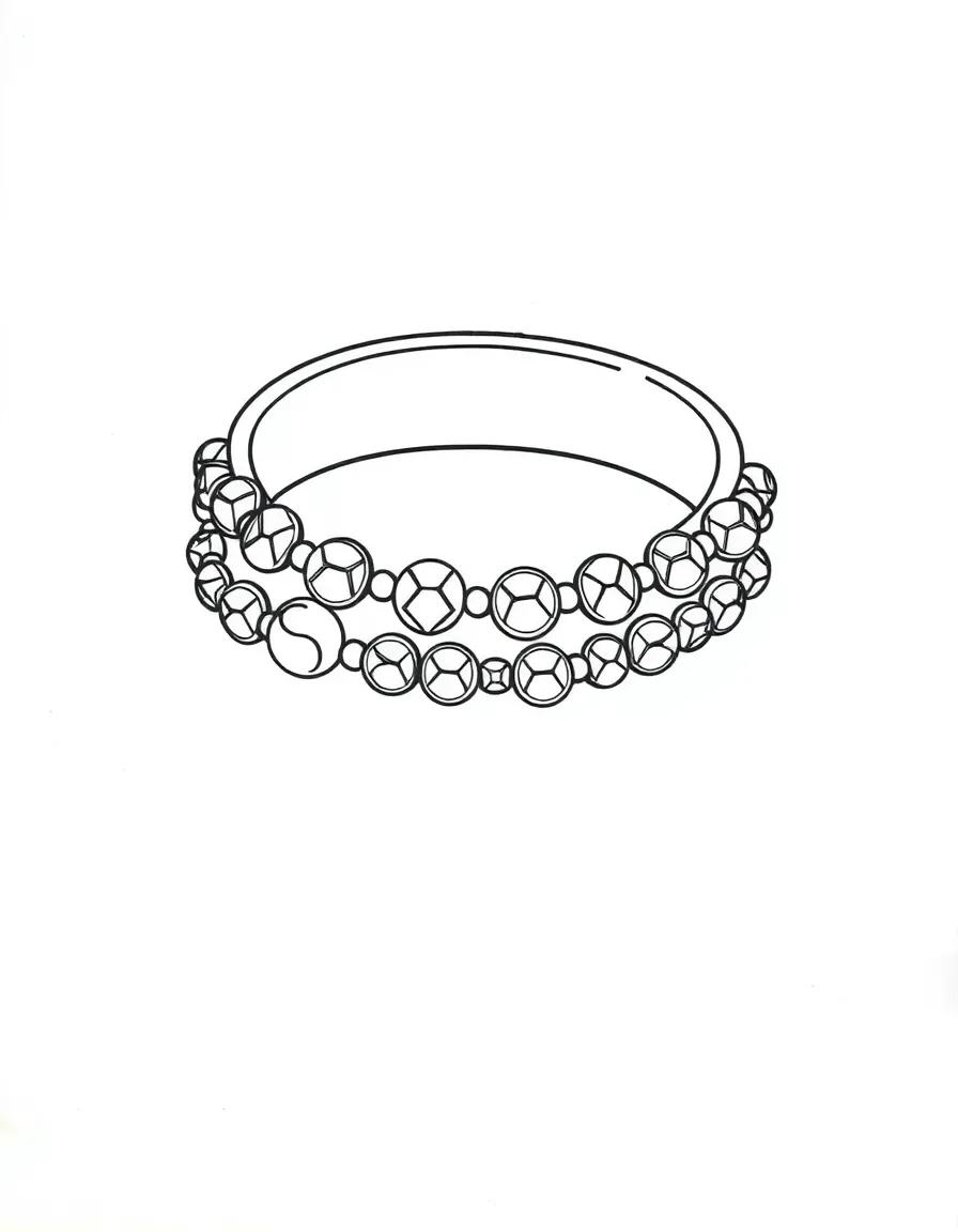 A shiny bracelet jingling.