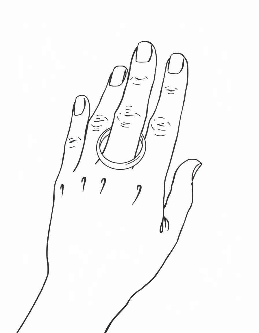 A strong ring on a finger.