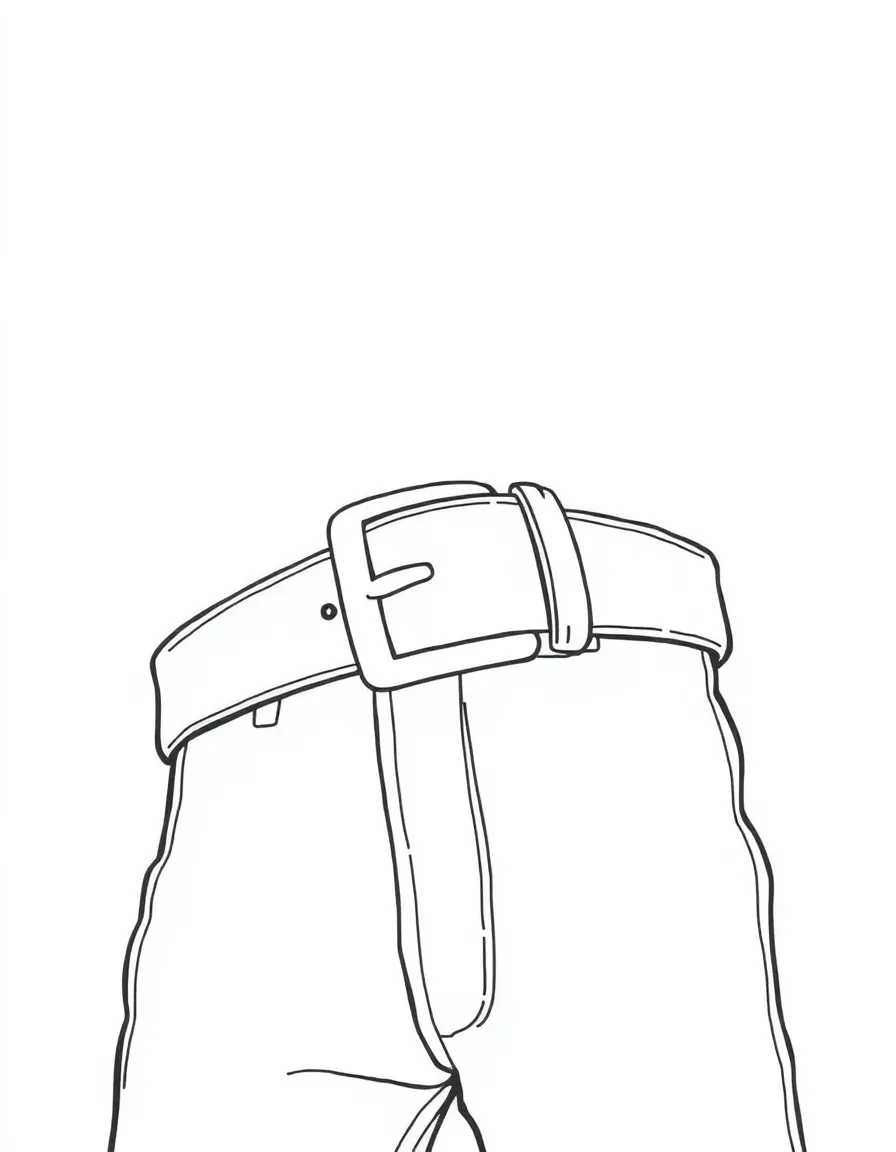 A strong buckle on a belt.