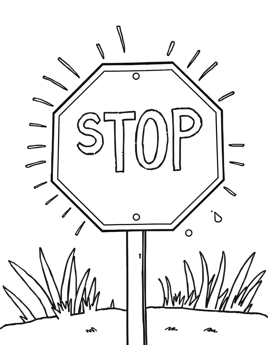 A noisy stop sign saying "STOP".