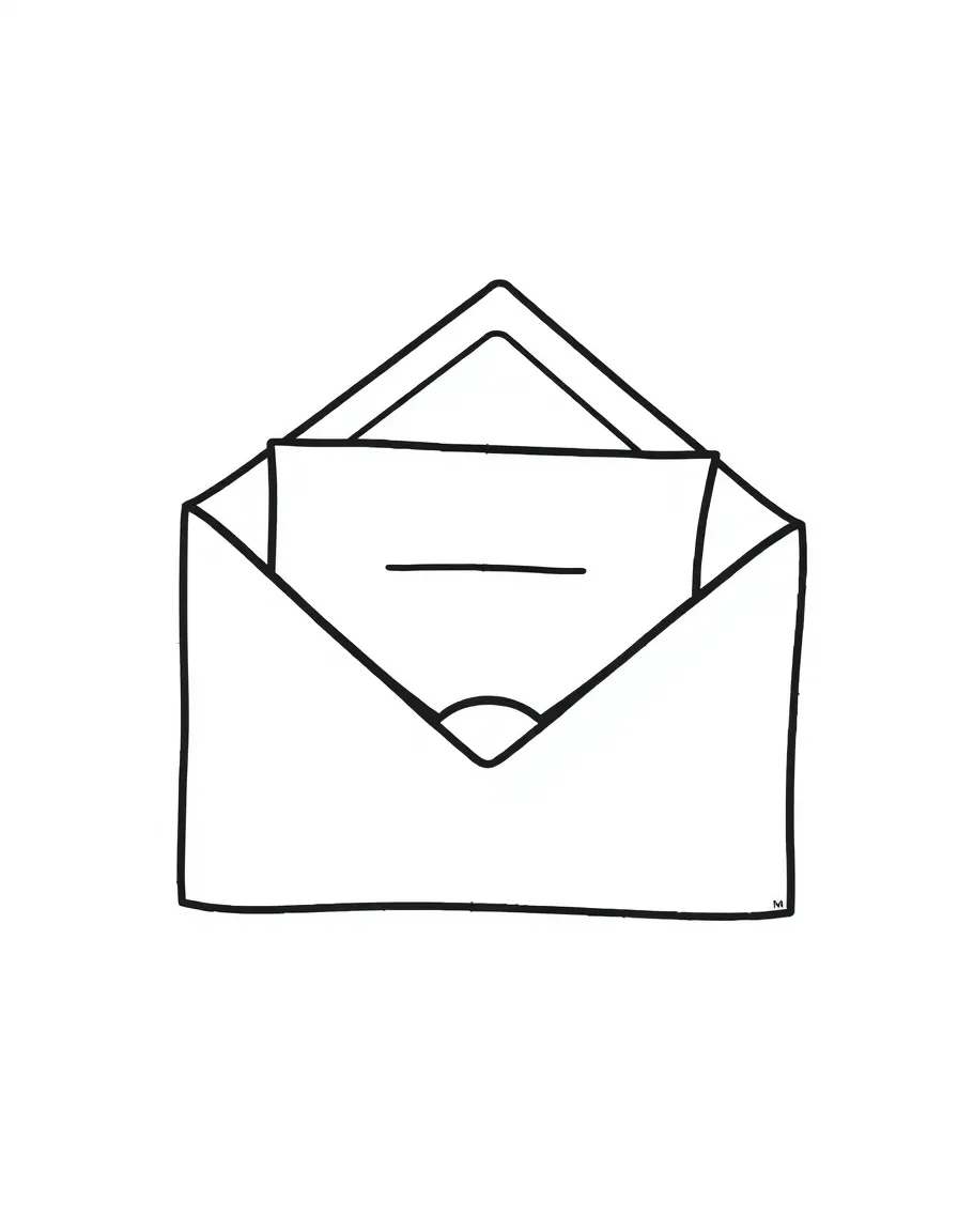 A sharp envelope with a letter.