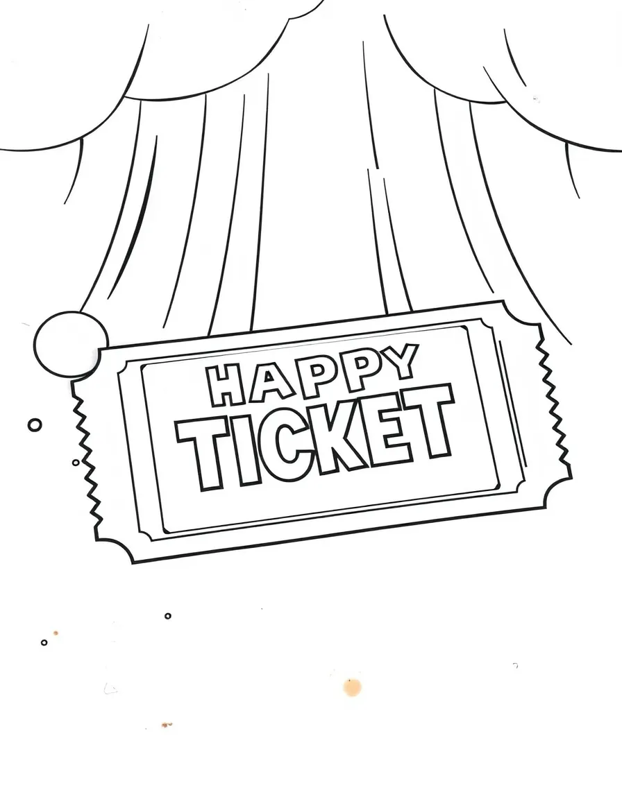 A happy ticket for a movie.