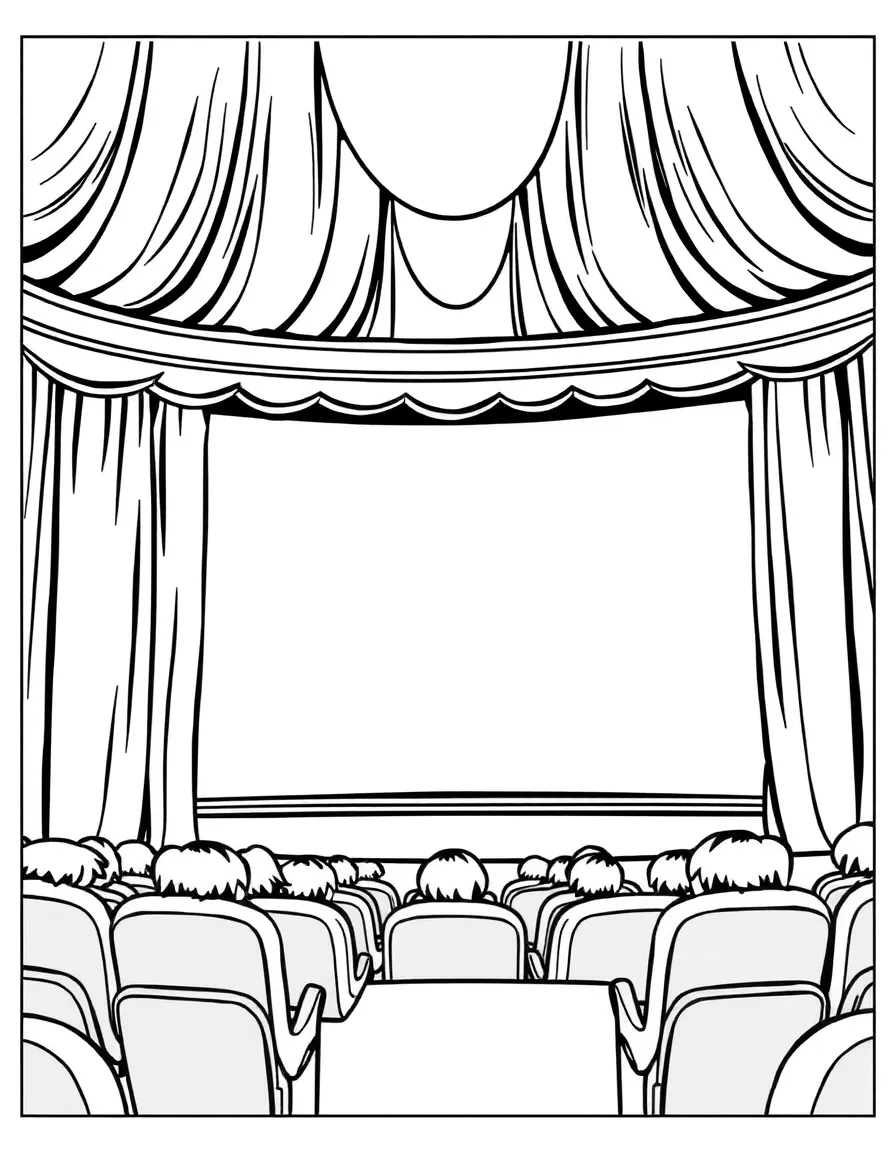 A big movie screen showing a film.