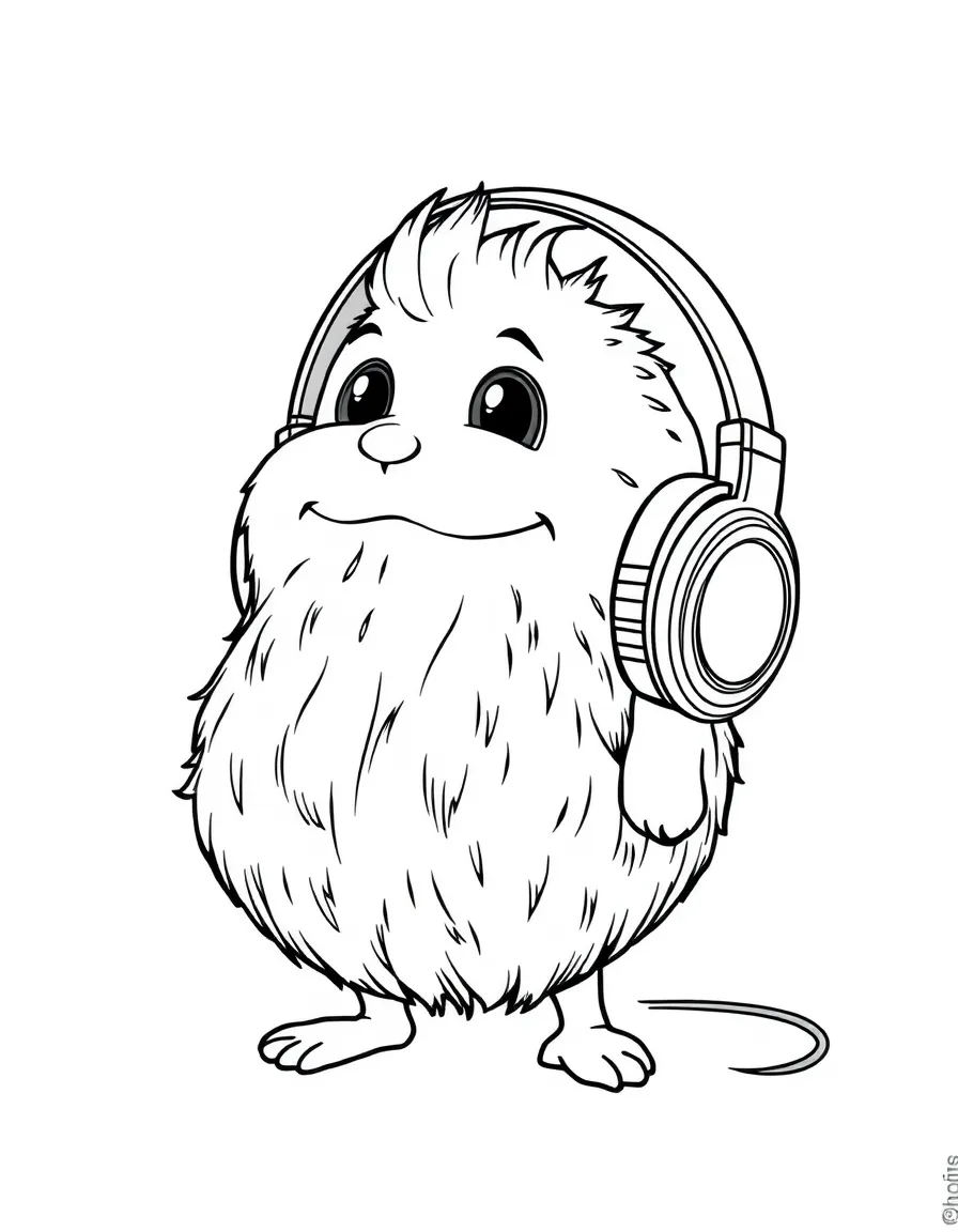 A bumpy headphone listening to music.