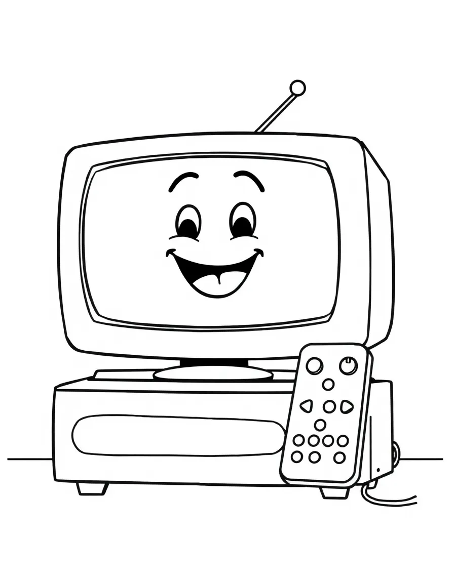 A happy remote control changing channels.