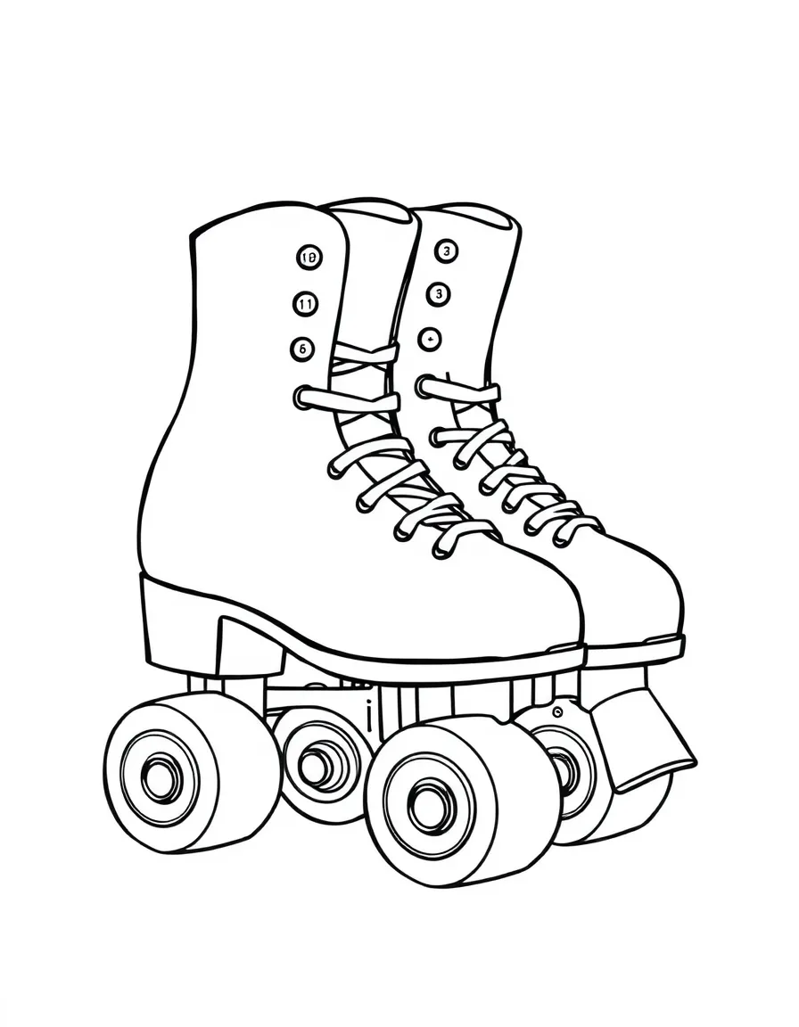 A pair of roller skates with sparkly wheels.