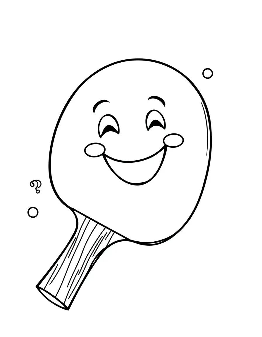A ping pong paddle with a happy smile.