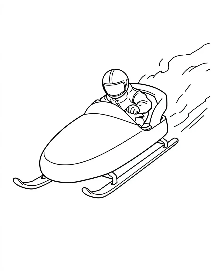 A luge sled looking speedy.