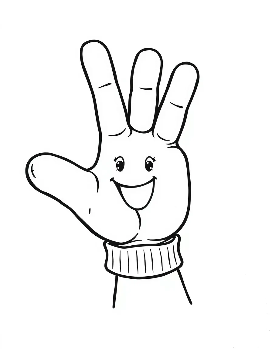 A sports fan's foam finger with a happy thumbs-up.