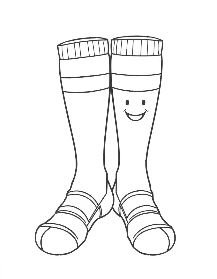 A pair of happy sports socks.