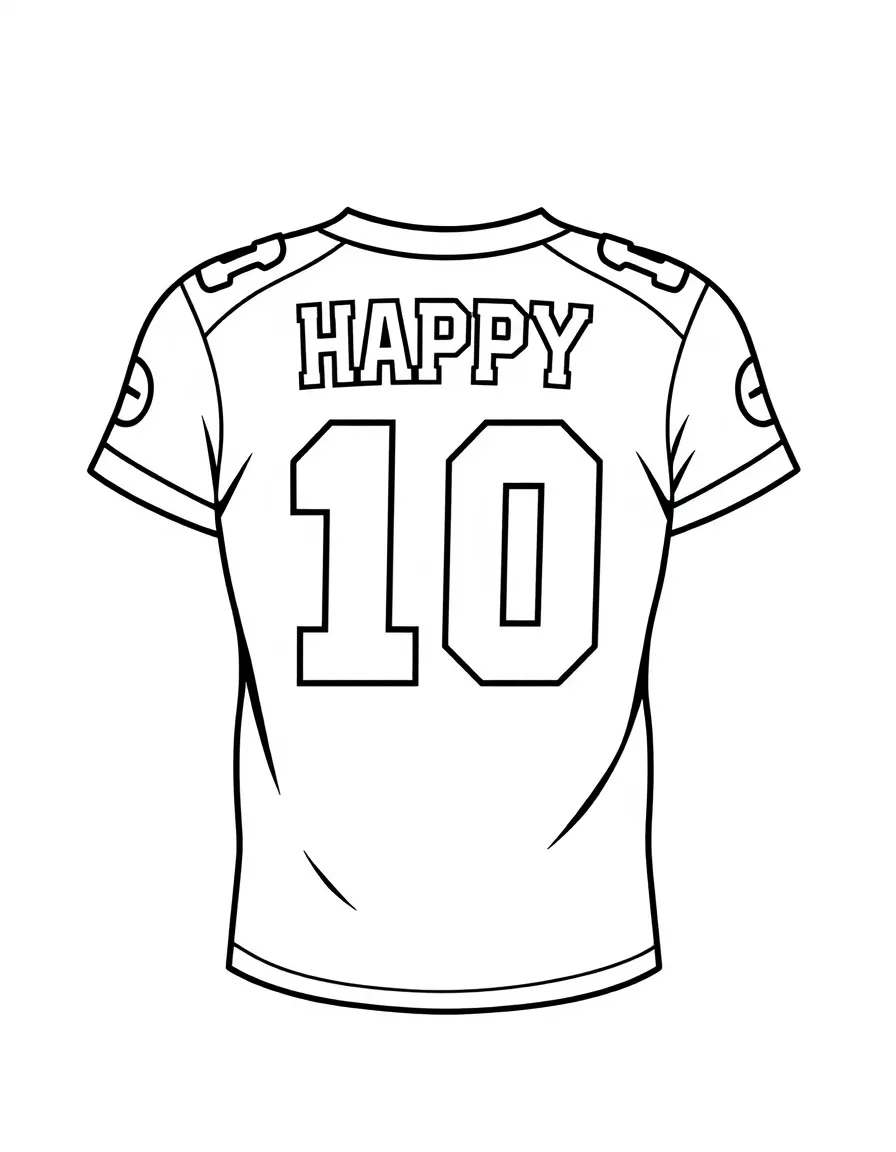 A team jersey with a happy number.