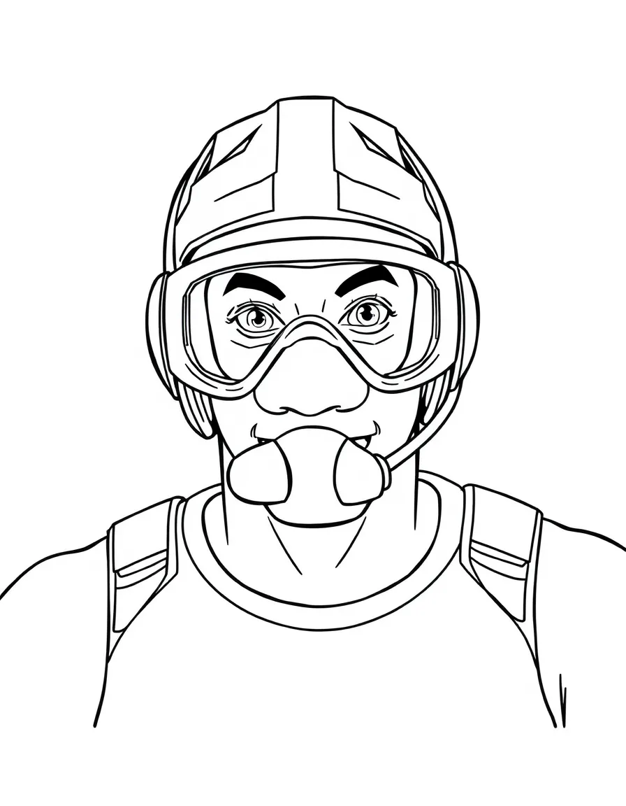 A water polo player wearing a funny snorkel.