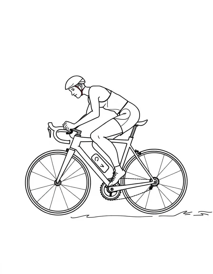 A triathlete with a bike that floats.